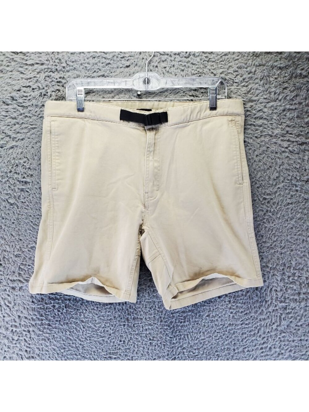 Bearded Goat Shorts Mens Medium Tan Adjustable Waist Lightweight Casual Design